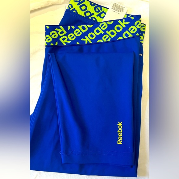 Reebok Playdry Workout Ready Collection bright blue cropped leggings - Picture 3 of 11